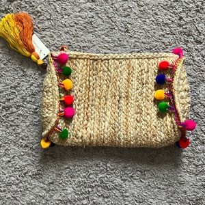 NWT, Francesca’s Pom Pom Clutch